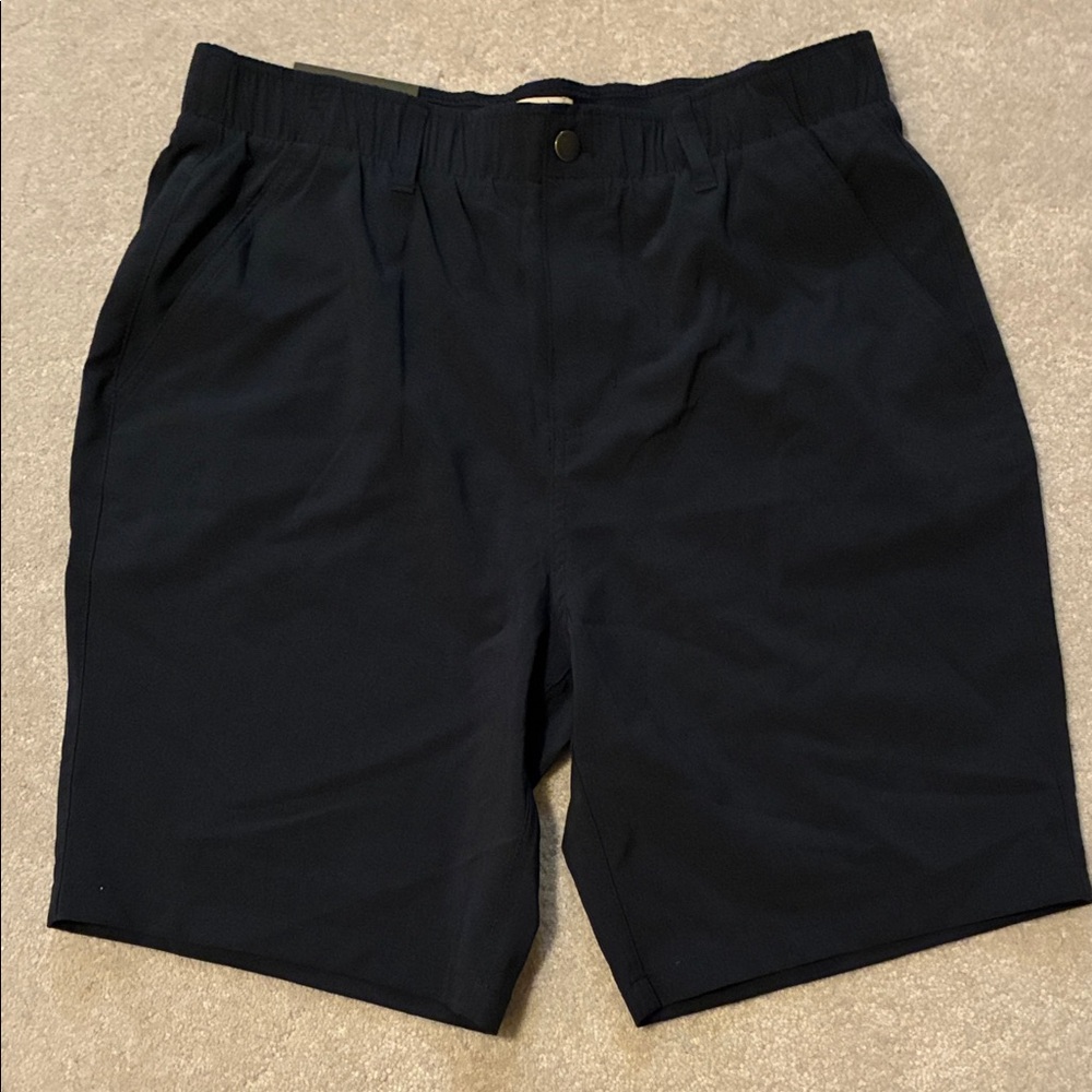 Navy Blue Men's Flat Front Golf Shorts